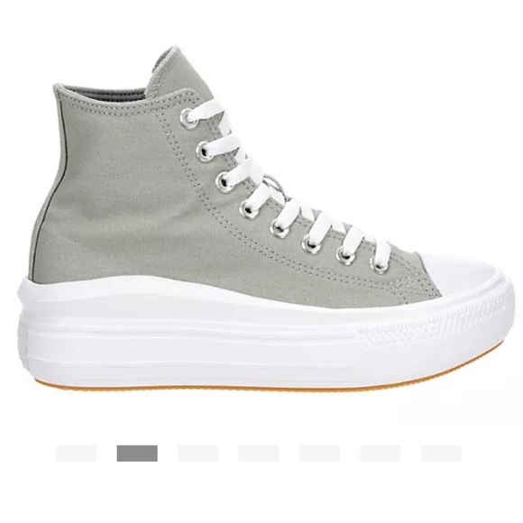 BRAND NEW CONVERSE WOMENS CHUCK TAYLOR ALL STAR MOVE HIGH TOP - PALE GREEN - Picture 2 of 7
